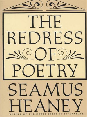 cover image of The Redress of Poetry